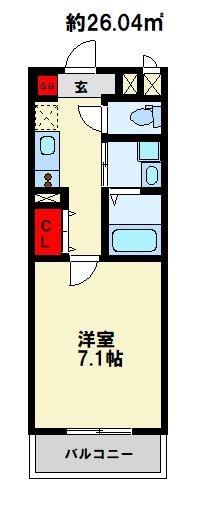 那珂川市恵子のマンションの間取り