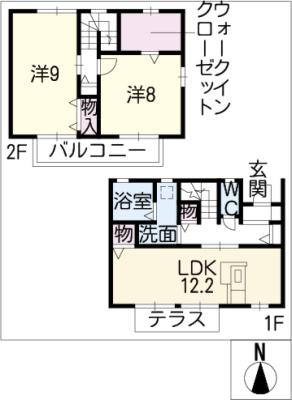 シェソワＢの間取り