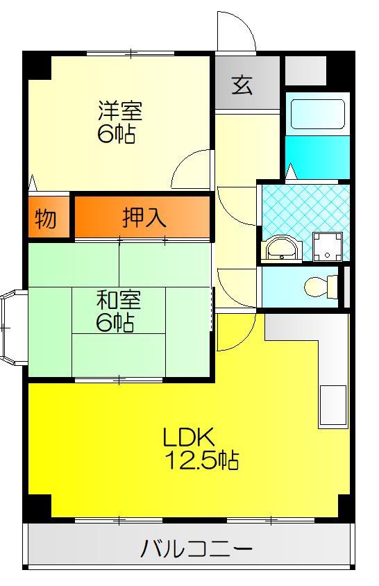 メゾンエスポアール（東大阪）の間取り