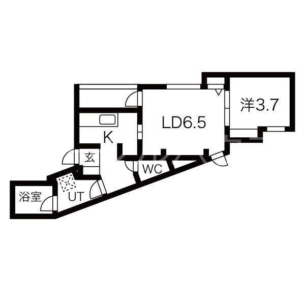 二日市新築アパートB棟の間取り