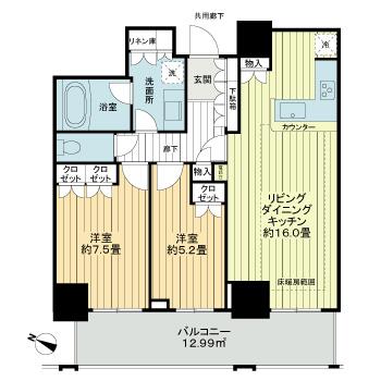 さいたま市大宮区吉敷町のマンションの間取り