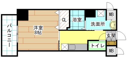 北九州市小倉南区下曽根のマンションの間取り