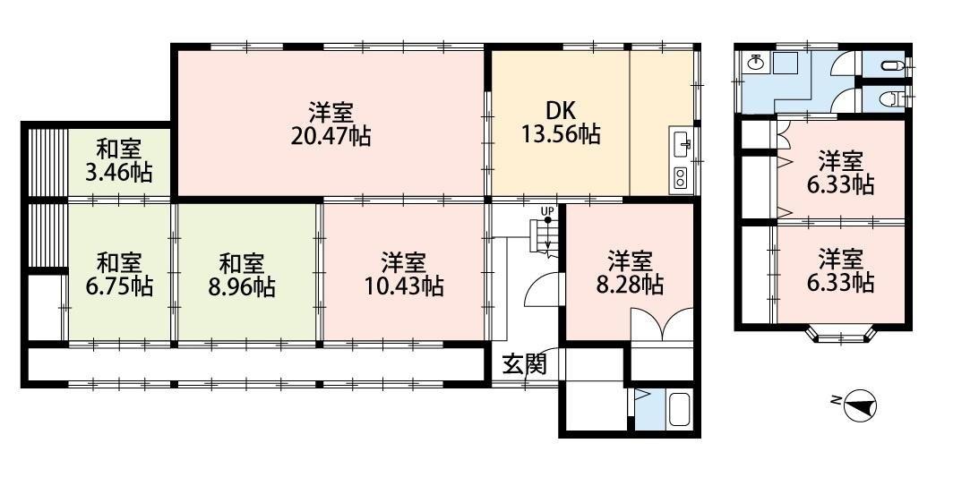 【郡上市八幡町吉野　戸建ての間取り】