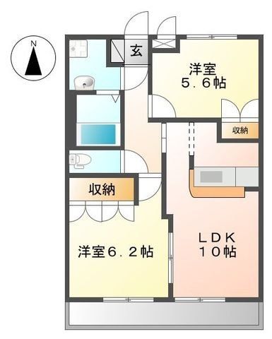 川口市戸塚南のアパートの間取り