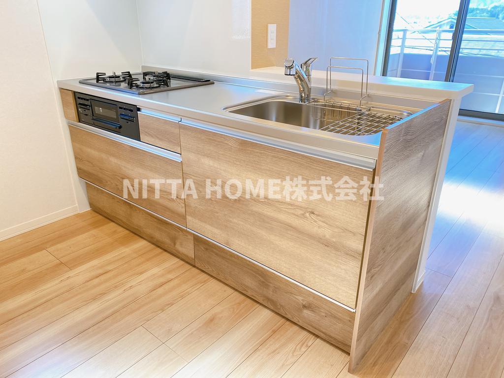 キッチン　ガスコンロ＆グリル付き！