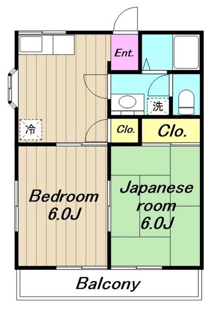ＪＲ横浜線 橋本駅 バス乗車時間：10分 最寄りバス停で下車 徒歩1分 2階建 築33年の間取り写真