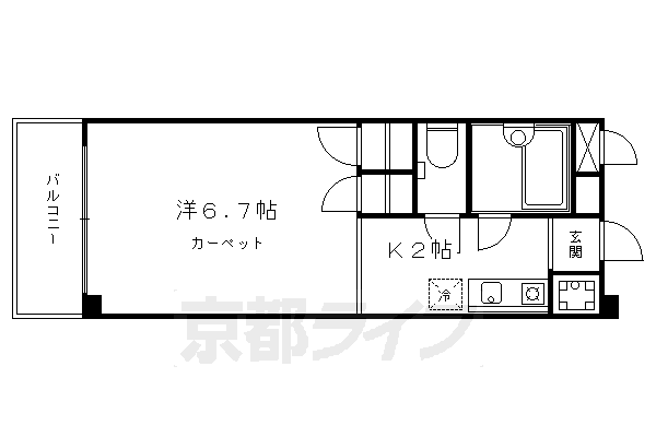 ハーベストコート二条の間取り写真