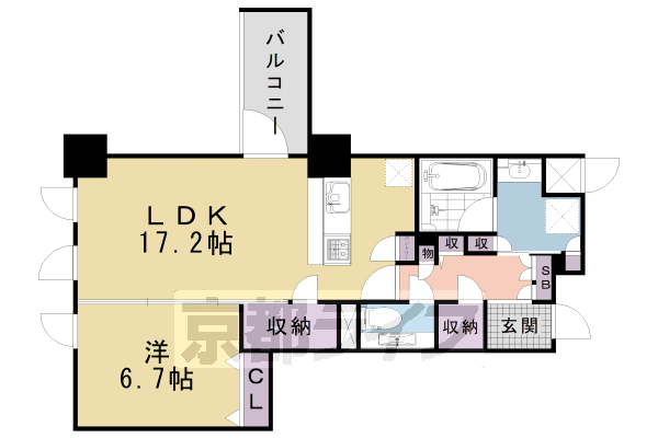 ボーパサージュ京都岡崎の間取り写真