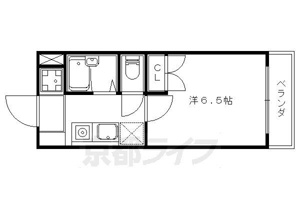 ＪＲ東海道本線 山科駅 徒歩10分 5階建 築28年の間取り写真