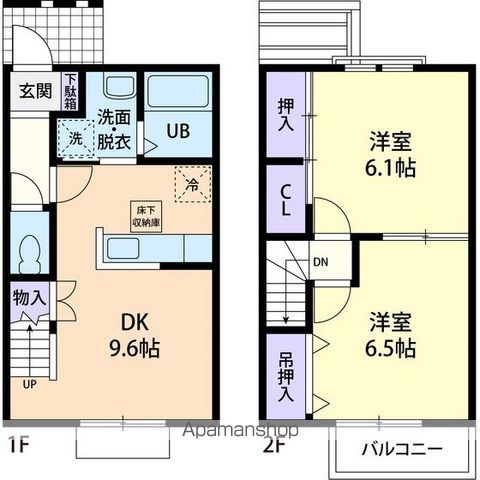 真岡鉄道 寺内駅 徒歩48分 2階建 築16年の間取り写真