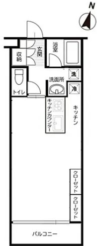 都営浅草線 泉岳寺駅 徒歩5分 3階建 築25年の間取り写真