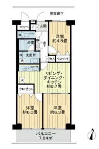 ニューライフマンション木場の間取り写真