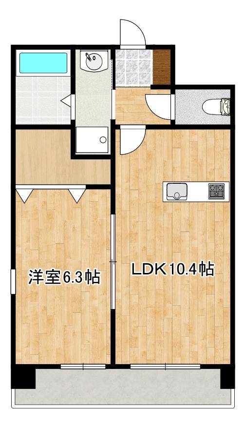 クロノス41新町IVの間取り写真