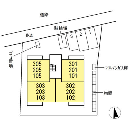 【山形市春日町のアパートのスーパー】