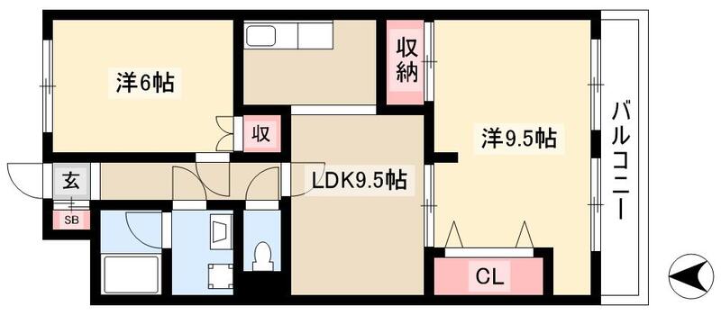 ロイヤルマンション横井の間取り