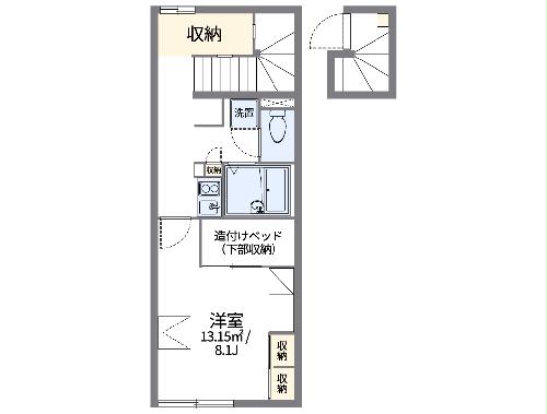 レオパレス新町IIの間取り