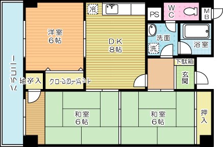 プレアール志徳の間取り