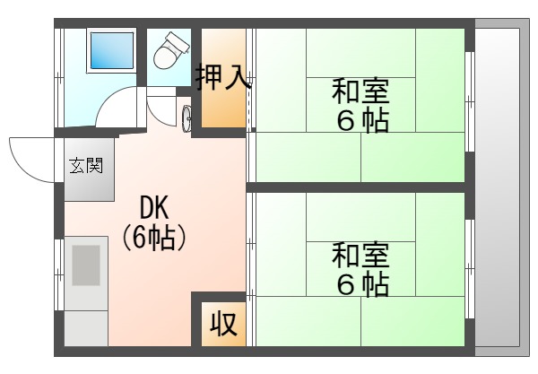 広瀬マンションの間取り