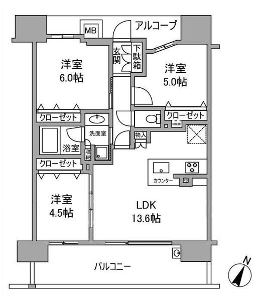 プレサンスロジェ新梅田の間取り