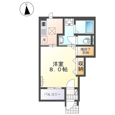 岡山県岡山市東区益野町（アパート）の賃貸物件の間取り