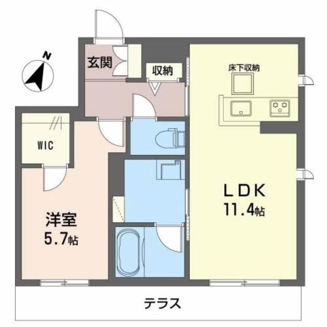 シャーメゾン　アペルタ森北の間取り