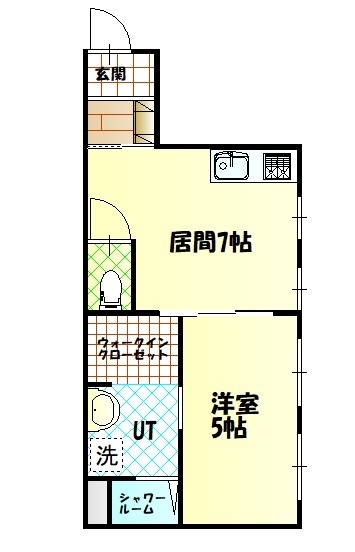 旭川市永山二条のアパートの間取り