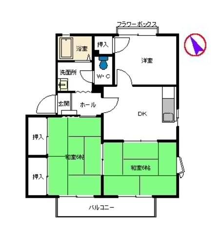 福岡県北九州市小倉南区下貫４（アパート）の賃貸物件の間取り