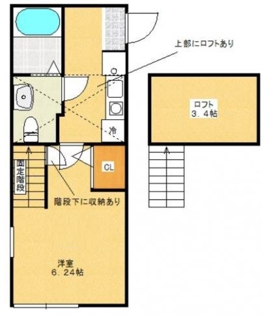 神奈川県相模原市南区若松３（アパート）の賃貸物件の間取り