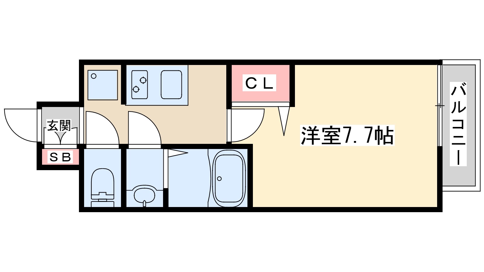 大阪府大阪市淀川区新北野３（マンション）の賃貸物件の間取り