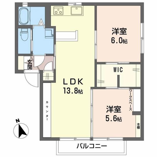 サニーズ福庭　Ａ棟の間取り