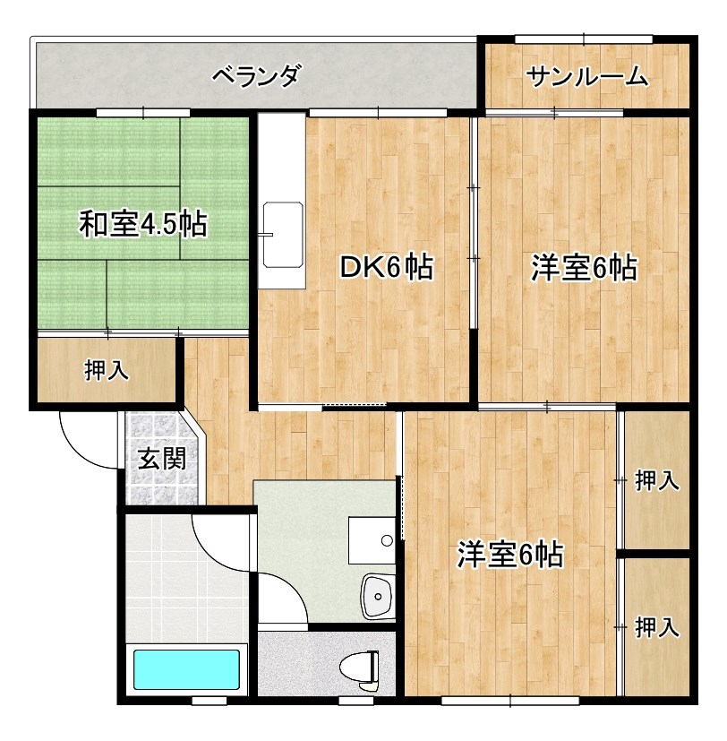 グリーンハイツ淞南の間取り