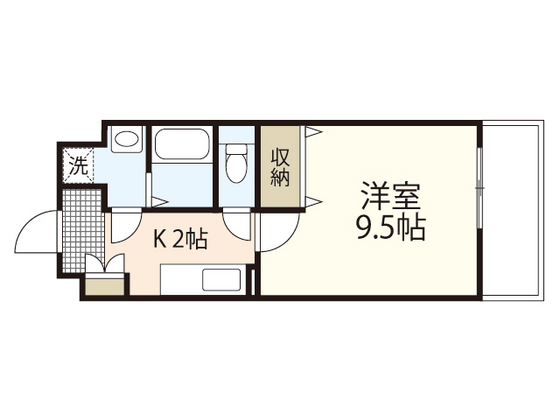 【広島市東区牛田南のマンションの間取り】