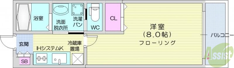 アリュール北仙台の間取り