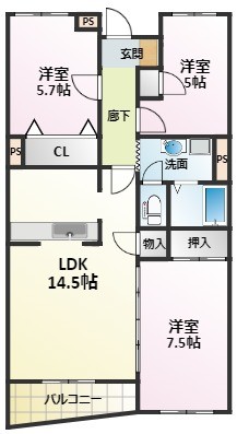 コーポみなもとの間取り