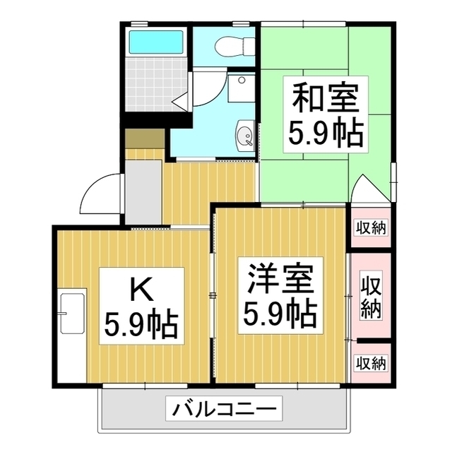 フレグランス飯島Ｃの間取り