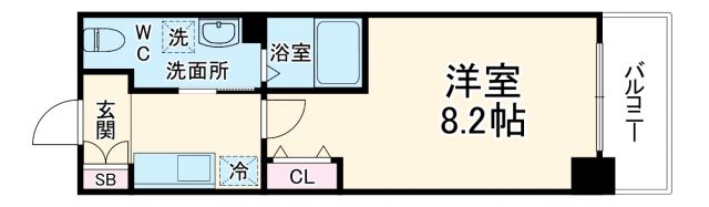 大阪市西区京町堀のマンションの間取り