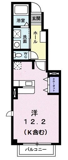 西条市三津屋南のアパートの間取り