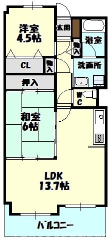 糟屋郡須惠町大字旅石のマンションの間取り