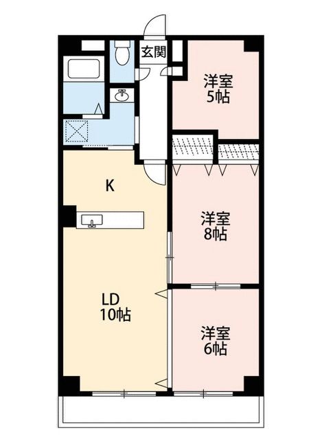 さいたま市北区東大成町のマンションの間取り