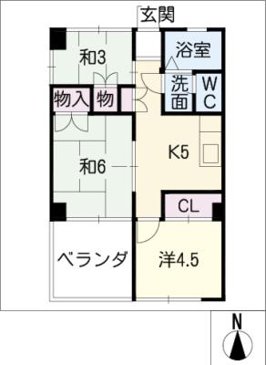 サンライズハイツの間取り