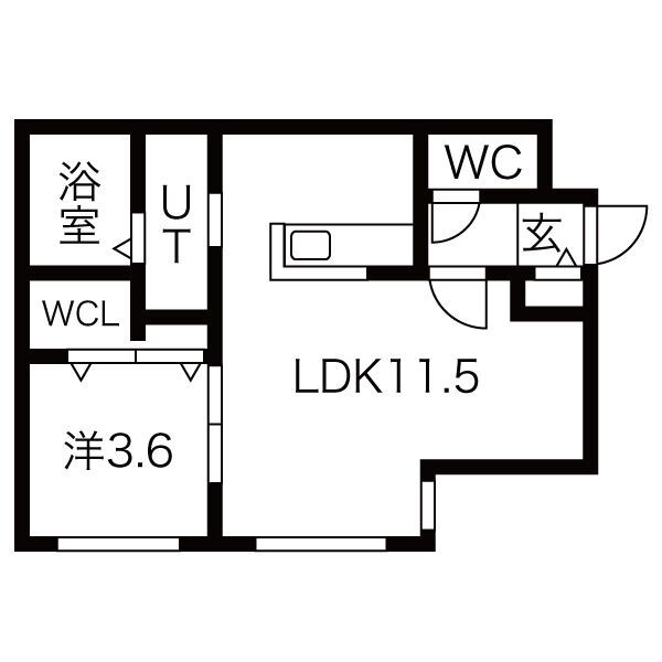 札幌市白石区南郷通のマンションの間取り