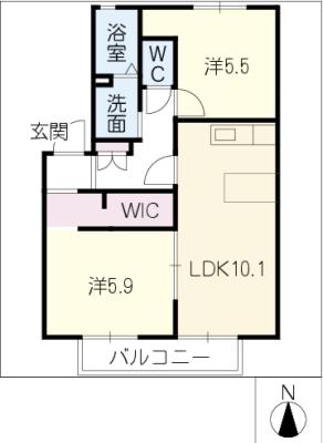 ヴィラネオウイングＡ棟の間取り