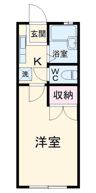 千葉市稲毛区轟町のアパートの間取り