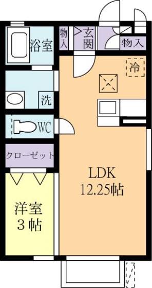 レセンテ紫峰ヶ丘Ｂの間取り