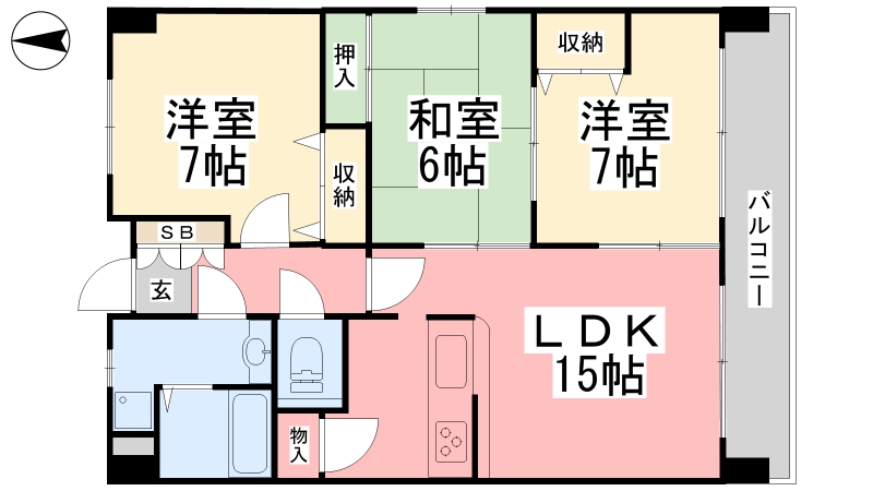 パークヒルズ道後の間取り