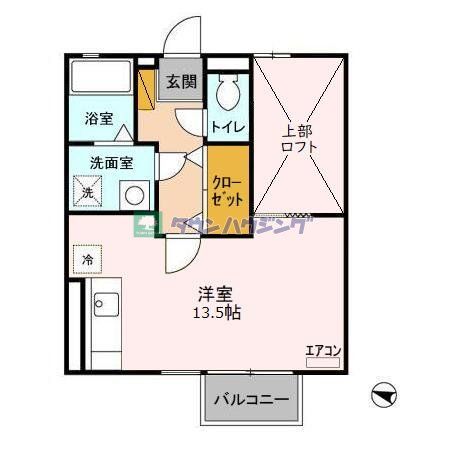 柏市東中新宿のアパートの間取り