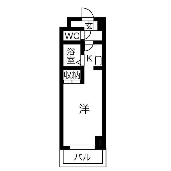 札幌市東区北七条東のマンションの間取り