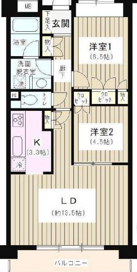 ラヴィーン等々力の間取り