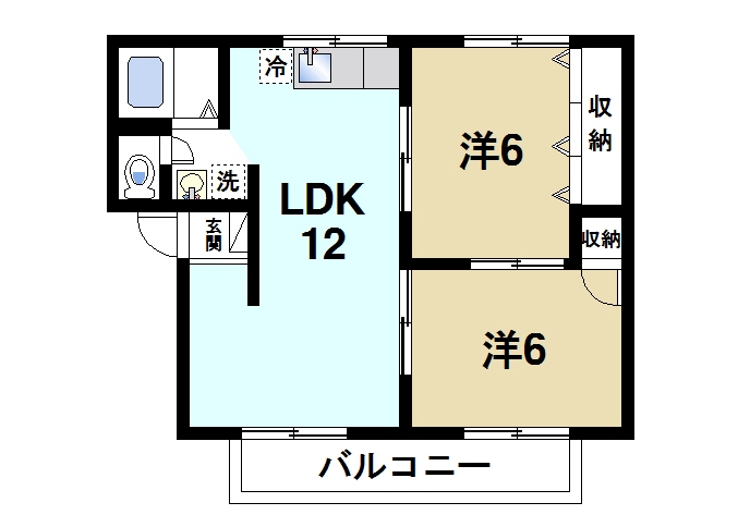 コーポ宝来IIの間取り