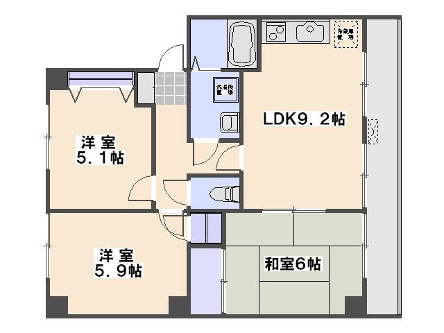 ラ・プラージュ屋代の間取り